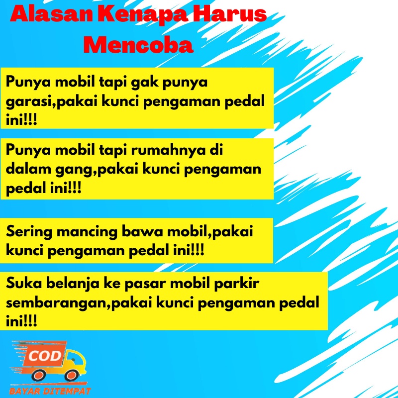 Kunci Pengaman Mobil Anti Maling Kunci Ganda Mobil Pengaman Pedal Pelindung Pedal Kopling Pengunci Kopling kunci Gembok Kopling mobil