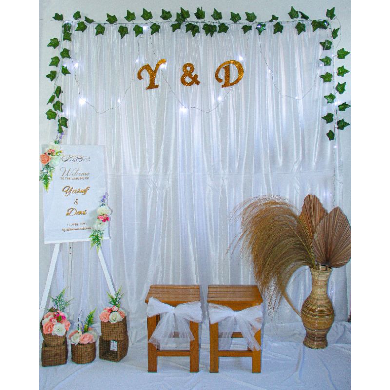 PAKET BACKDROP  A LAMARAN DEKORASI BACDROPMURAH AQIQAH  