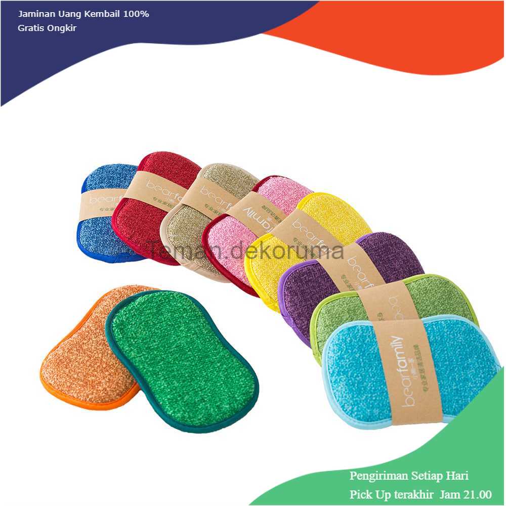 TD-DPR BEAR FAMILY Kain Lap Dapur Microfiber Cleaning Magic Sponge - BE10