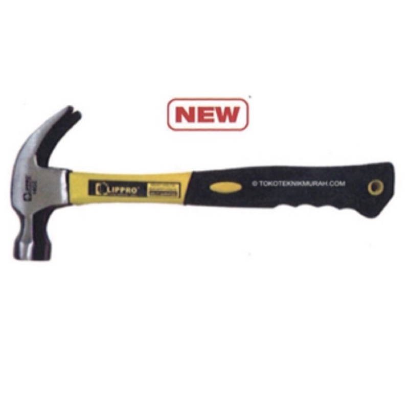 PASTI MURAH LIPPRO 7802N-16 PALU KAMBING 16 OZ GAGANG FIBER MARTIL CLAW HAMMER-8oz