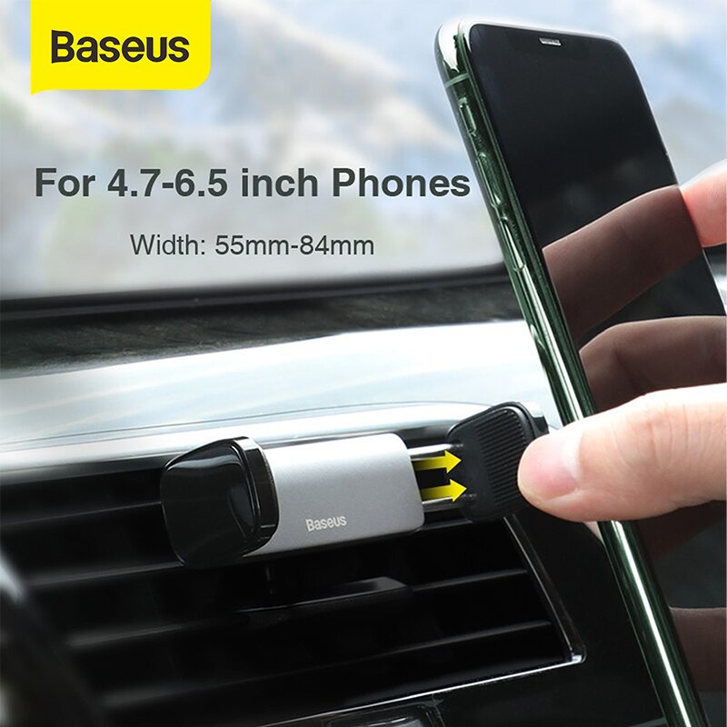 Baseus Steel Cannon Air Outlet Car Mount Holder Handphone di AC Mobil