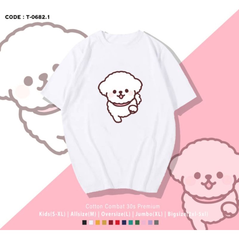 T-SHIRT/TUMBLR TEE/KAOS DOGGY SHIRO UNISEX PREMIUM