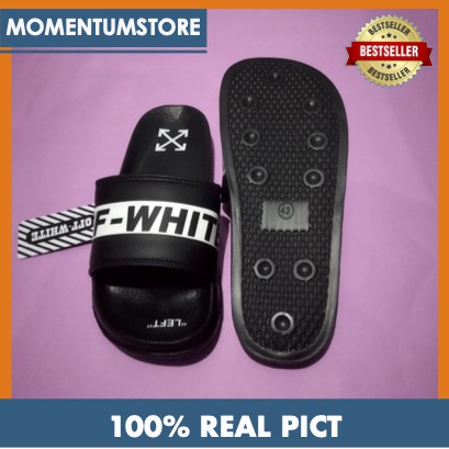 Sandal Pria dan Wanita Slide On Strip Off White Sandal Off-White Sandal Distro Off White Sandal Slop-3