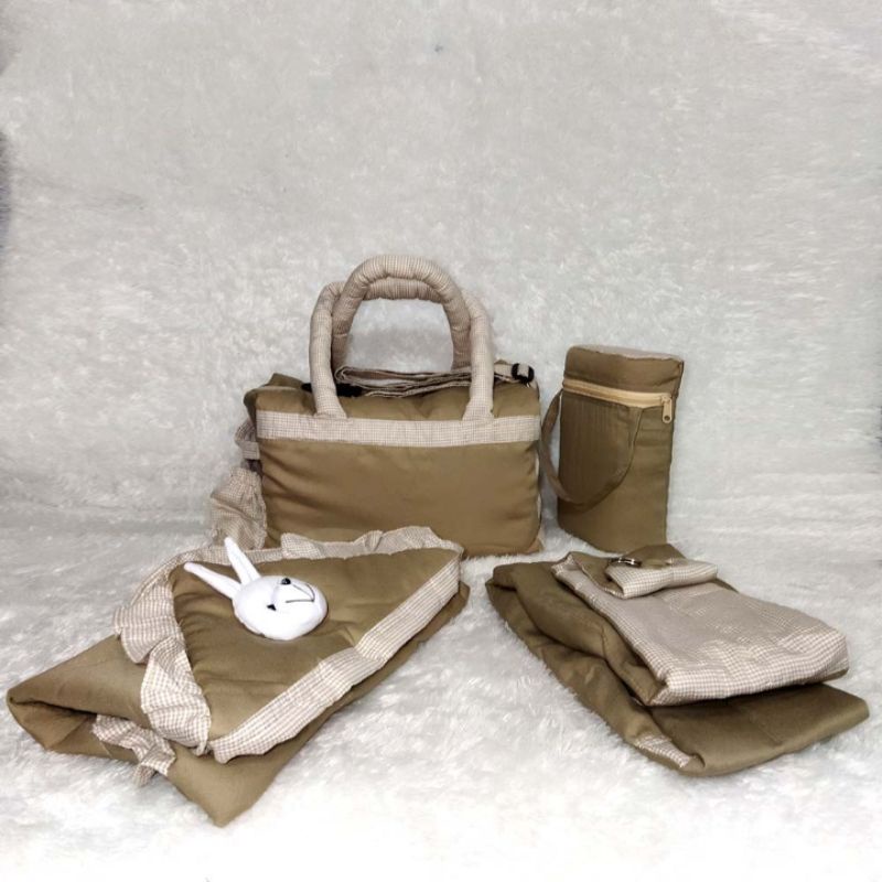 Paket Tas Bayi Set 4 in 1 / Selimut Gendongan Motif