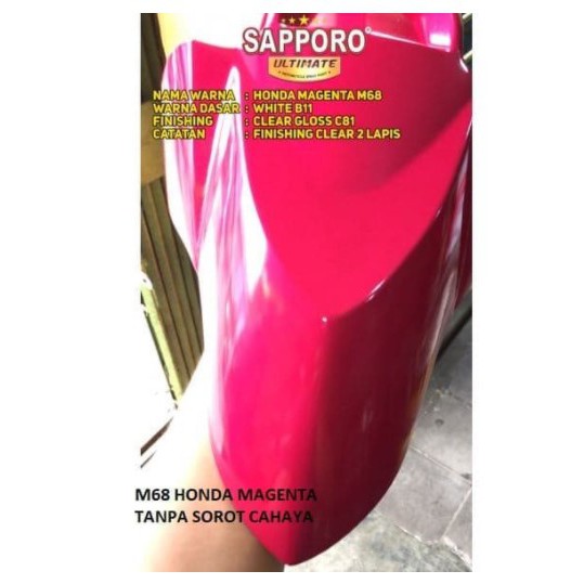 Cat Semprot Sapporo Ultimate M68 Honda Magenta / Sapporo Spray / Pilok / Pylox