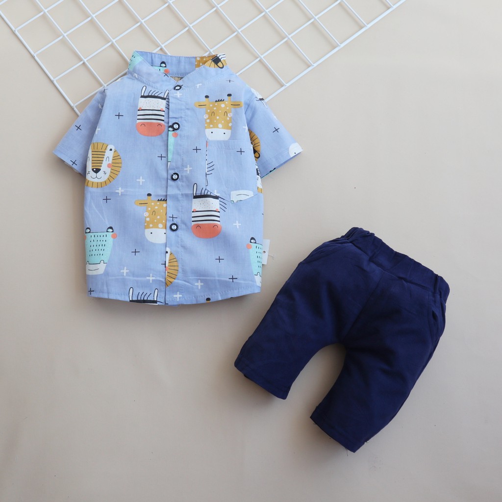 Setelan Baju  Celana Anak  Bayi  Laki laki Kemeja IMPORT Usia  
