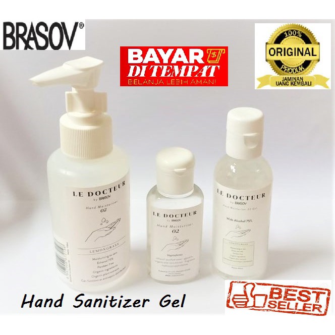 Brasov Le Docteur Hand Sanitizer Gel - Alkohol 75% - Original