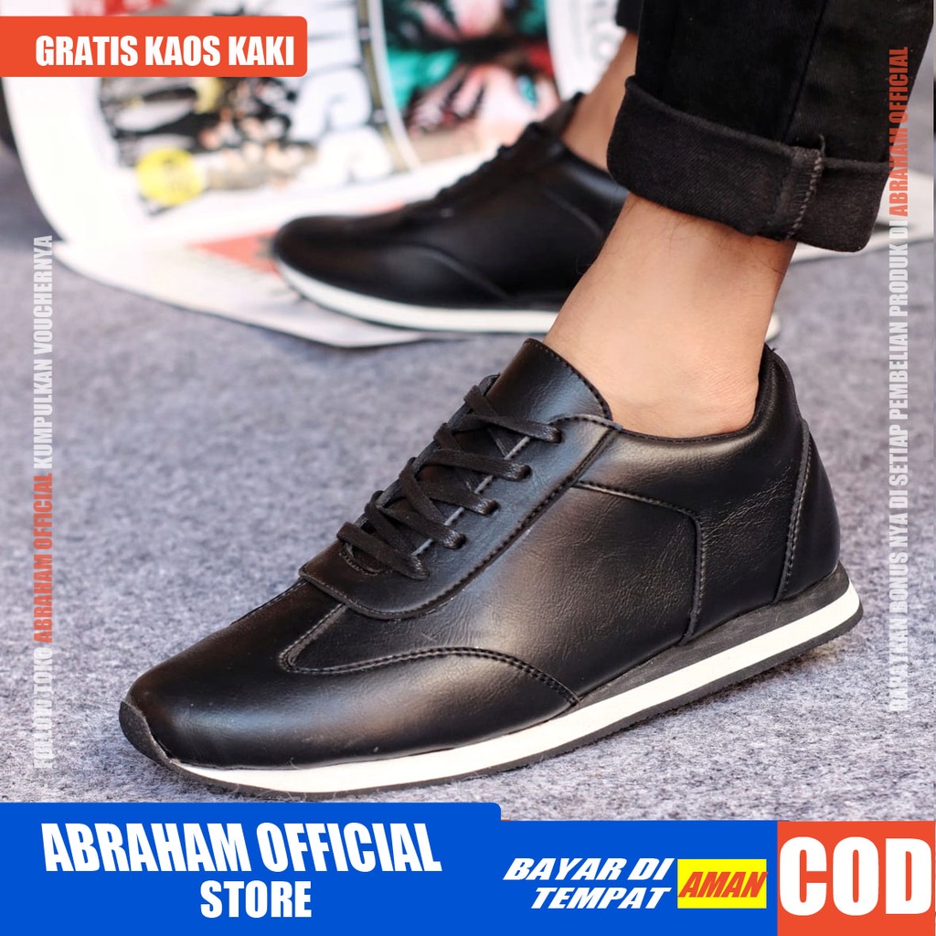 ABRHM x ZENON Sepatu Sneaker Pria Sepatu Pria Casual Sneakers Cowok / Cowo Ori Sepatu Kasual Semi Formal Kerja Running Kuliah Gaya Santai Keren Kekinian Original Murah Terlaris