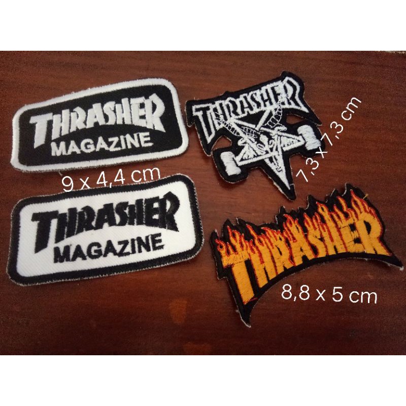 Patch bordir trash. Api aksesoris keren tempelan jaket