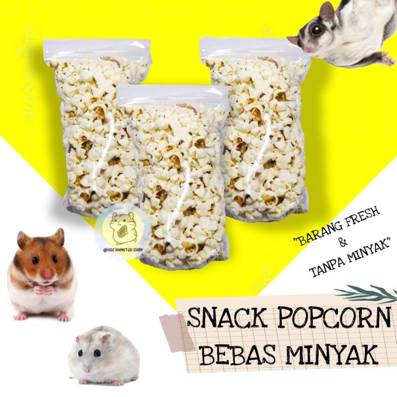 Popcorn Hamster, Sugar Glider 100% Bebas Minyak | Snack Hamster