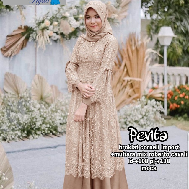 PEVITA MAXI DRESS BROKAT TILE ORIGINAL MUDRA