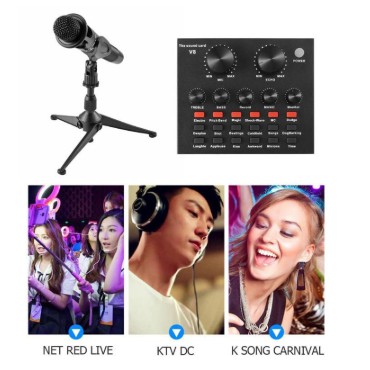 SC91Portable Set Soundcard V8 plus mic and Handsfree Bonus Koper Mysunstore