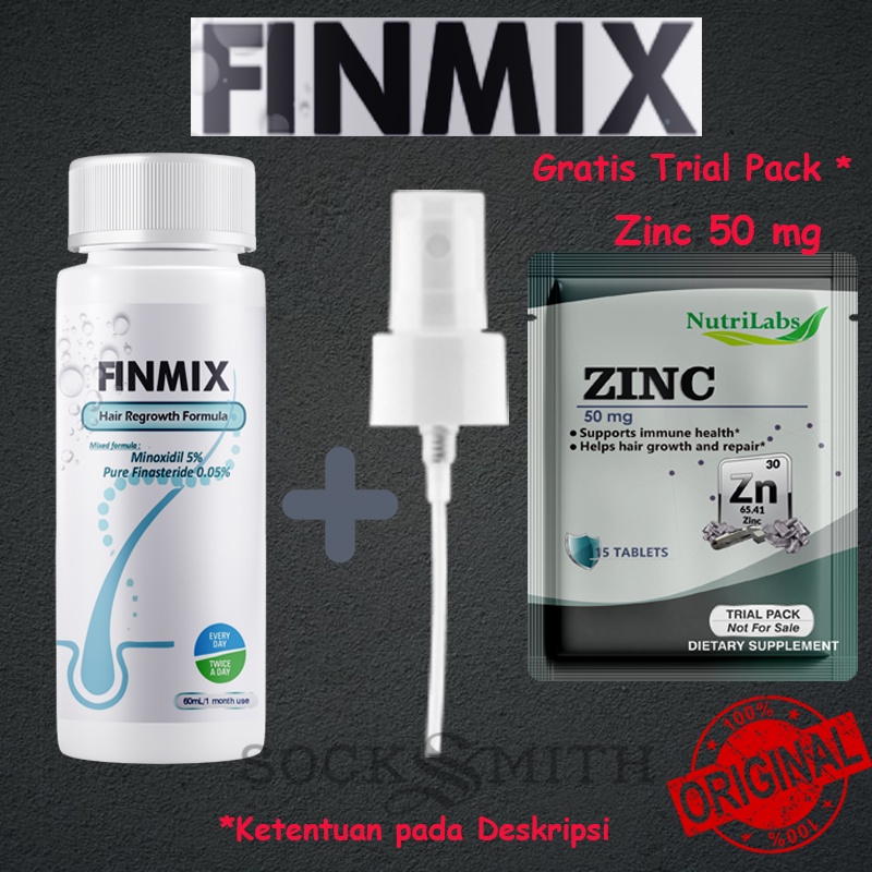 Finmix Pure Finas 0,05% Minoxidil 5% atau Kirkland Minoxidil 5% Liquid Hair Growth (100% Original By Costco)