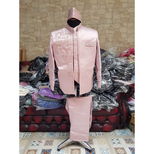 basofi pengantin rosegold/beskap sunda rosegold