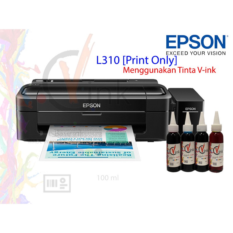 Printer Epson L310 [Print Only] V-ink Used Photo Quality second