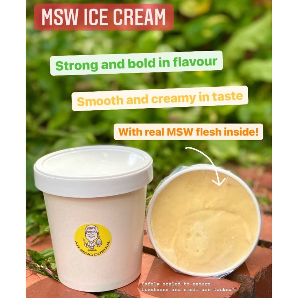 

Ice Cream / Es Krim Durian Musang King / MSW 470 gr (Harga Promo)