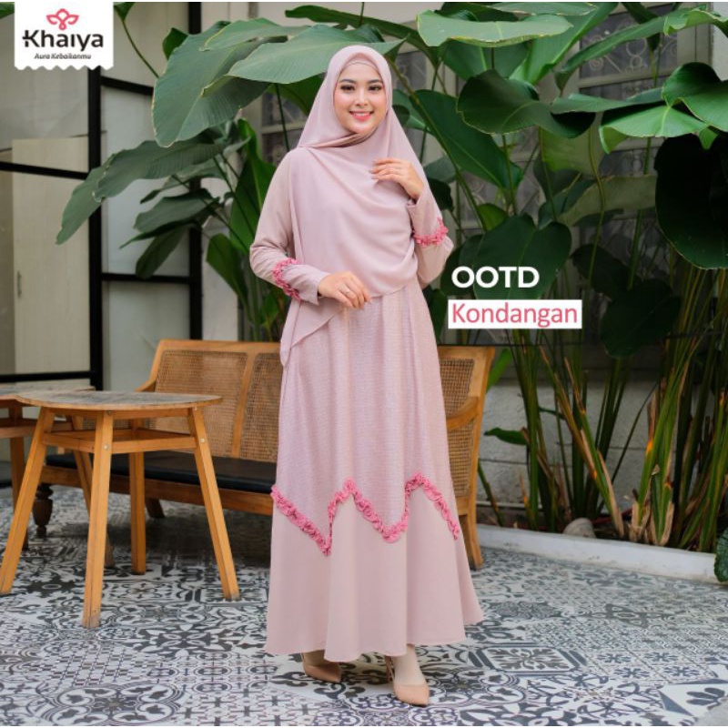 GAMIS MOM CANTIK KEKINIAN - LALAM DRESS GLOWNG NUDE