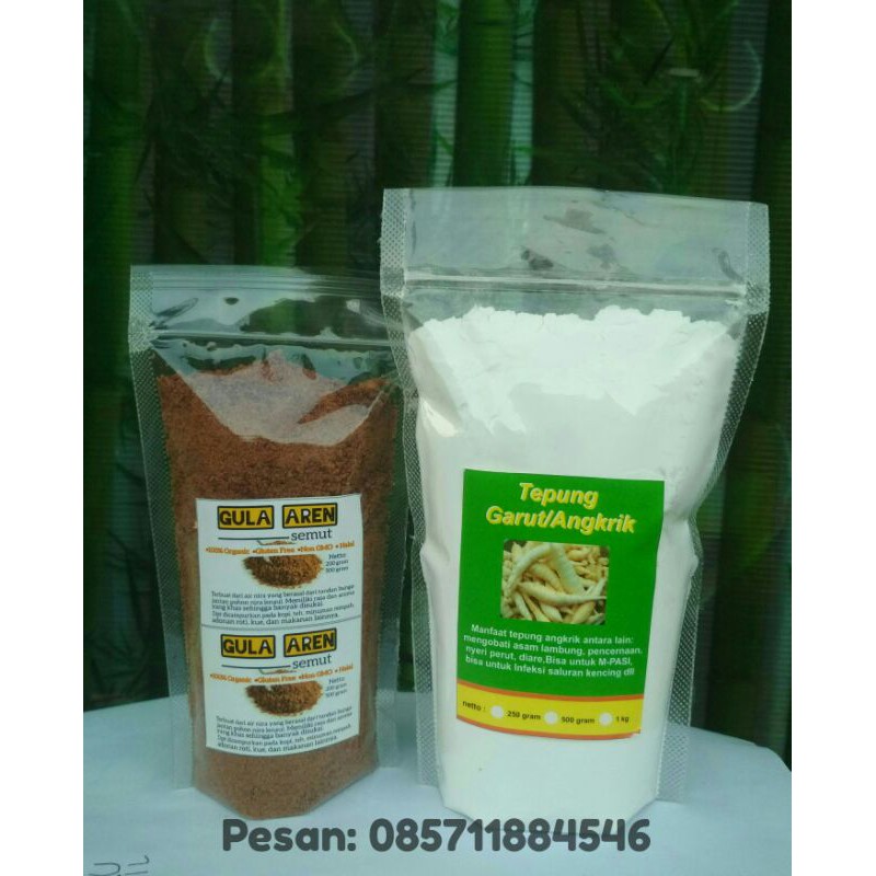 Paket Tepung Garut + Gula Aren - 250gr/250gr