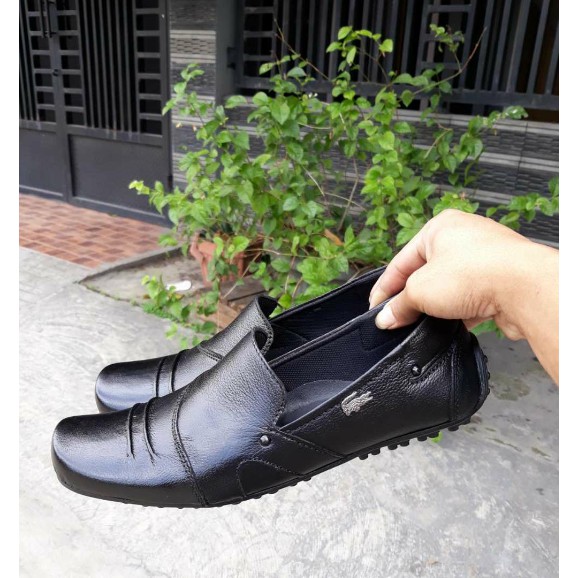 Sepatu Pantofel Lacoste Kulit Asli Sepatu Slip On Lacoste Sepatu Santa