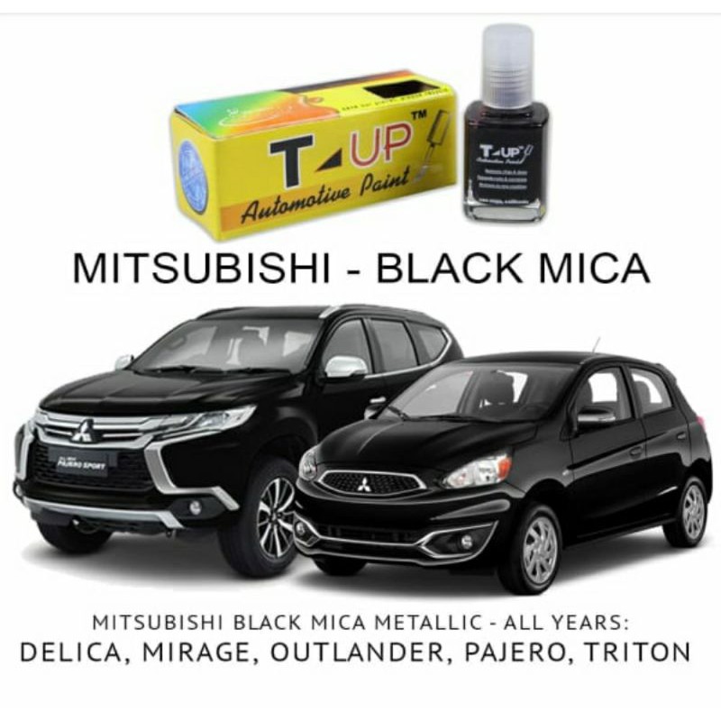 T-UP CAT OLES BLMITSUBISHI BLACK MICA CONTOH CAT BLACK MICA MITSUBISHI SAMPLE CAT HITAM MITSUBISHI