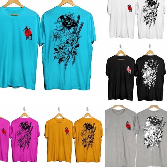 ✶ BAJU TSHIRT KAOS RONIN DISTRO JAPAN GEISHA SAMURAI / ATASAN PRIA / T-SHIRT PRIA ➩