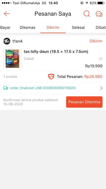 Tas Lolly Daun (19.5 × 17.5 X 7.5cm)