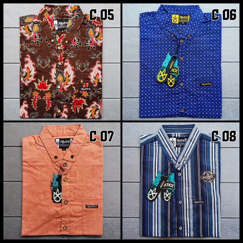 Kemeja remaja cowok distro M / kemeja pria M / kemeja pria murah / Kemeja hem Motif  dan polos