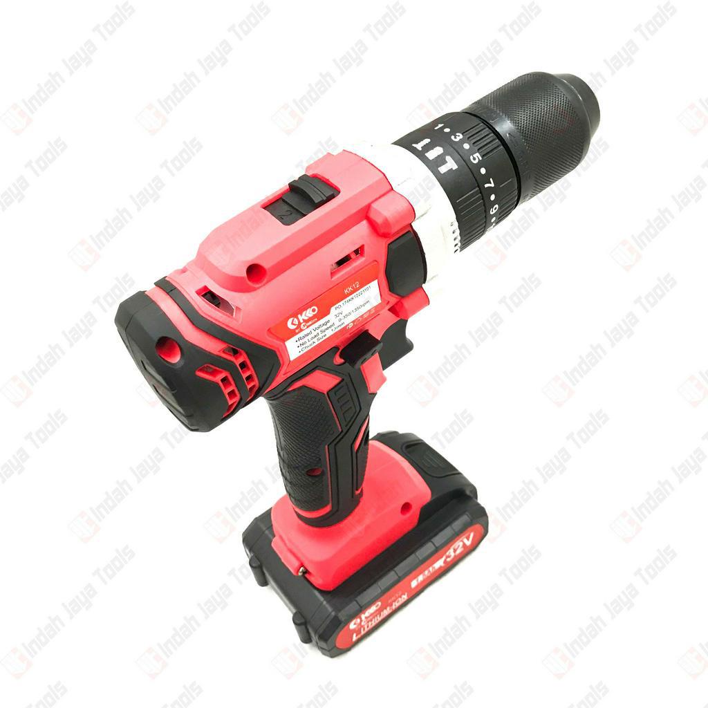 KKO MAILTANK K12 Mesin Bor Beton Besi Kayu 32V Baterai Cordless Drill