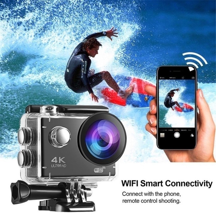 original action camera wifi 16mp waterproof sport camera kogan - silver Promo