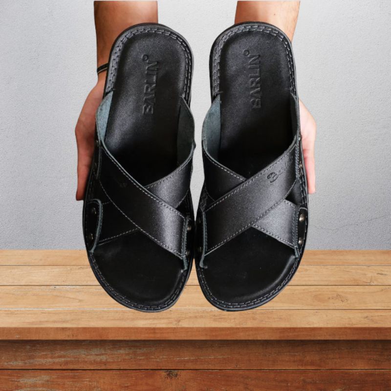 SEPATU SENDAL KULIT SEPATU SENDAL PRIA KEREN SHOES KULIT KASUAL PRIA 99% original - SEPATU SENDAL PR