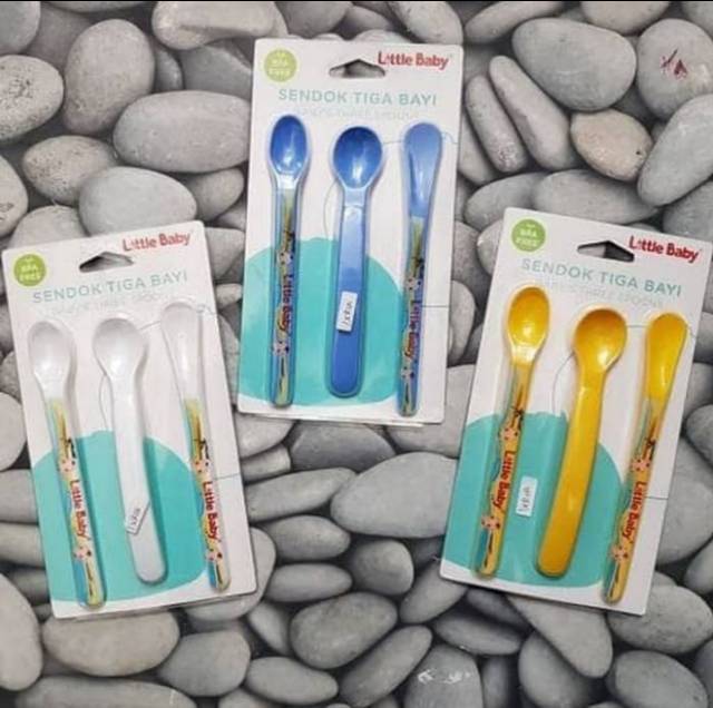 LITTLE BABY Spoon 3pcs Sendok Bayi BPA Free