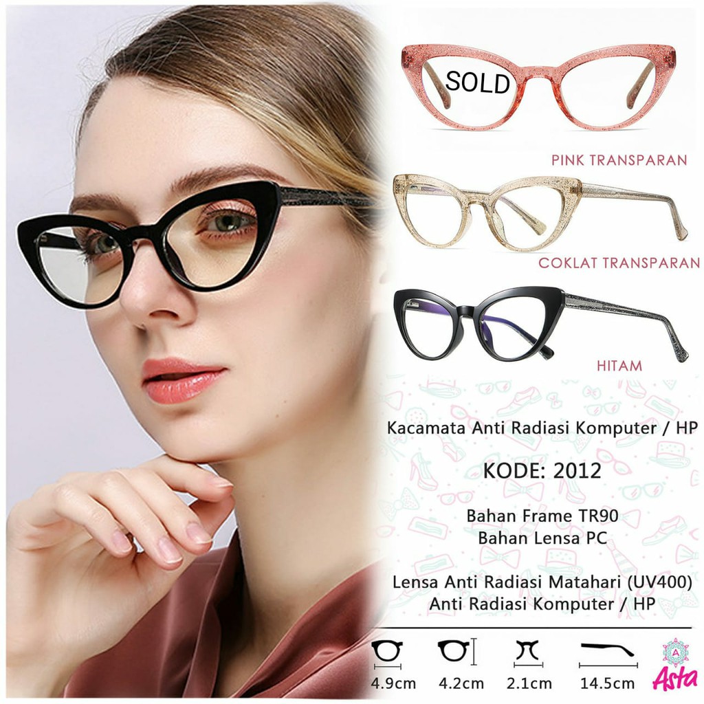 kacamata dewasa murah anti radiasi komputer / HP dan radiasi matahari by ASTA