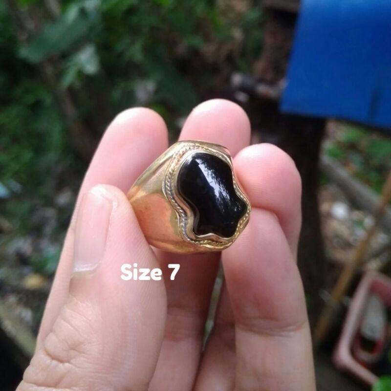 cincin terompah yaman wulung /cubung wulung api aceh, ring kuning gold