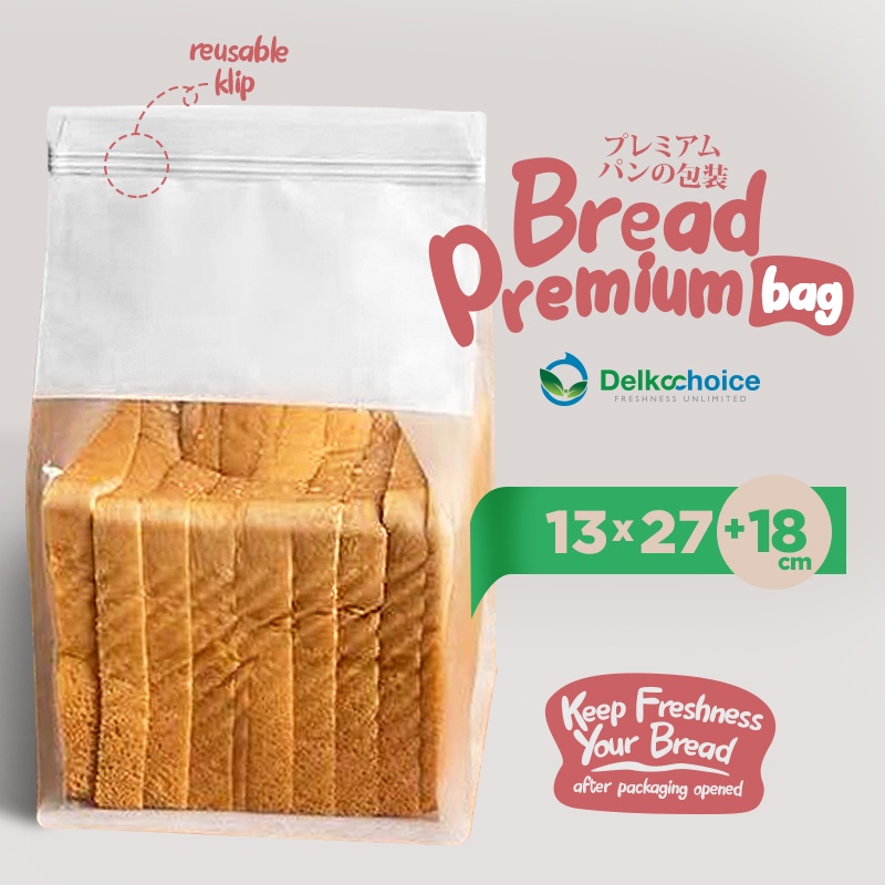 Jual Plastik Bungkus Roti Tawar Kemasan Makanan Toast Bag Ziplock Delkochoice 13x27 Shopee 0391