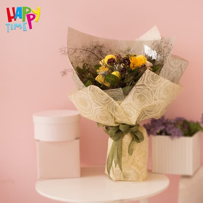

KADO PERNIKAHAN KERTAS BUNGA FG 1 PACK FLOWER PAPER MURAH PEMBUNGKUS BUNGA WATERPROOF ADWA WAW