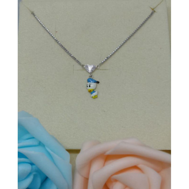 kalung Koye anak Donal duck emas Putih kadar 750/18k 3.02gr