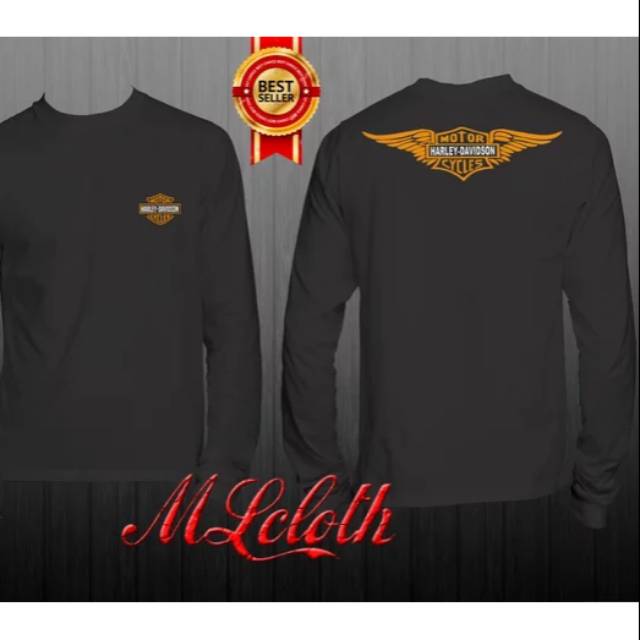 Tshirt Baju panjang long Sleeve Harley Davidson