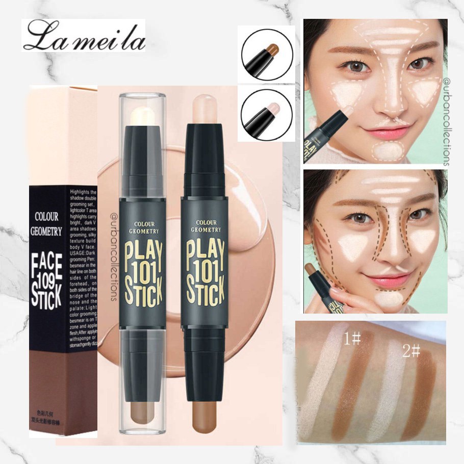 [READY-JKT] PROMO Lameila Face stick Dan Highlighter - Lameila FaceStick 2in1 - Lameila Krim Concealer Facestick 2 Warna - MakeUp Concealer Liquide - Meniruskan Wajah Saat Di Make Up - Tersedia 2 Varian Warna