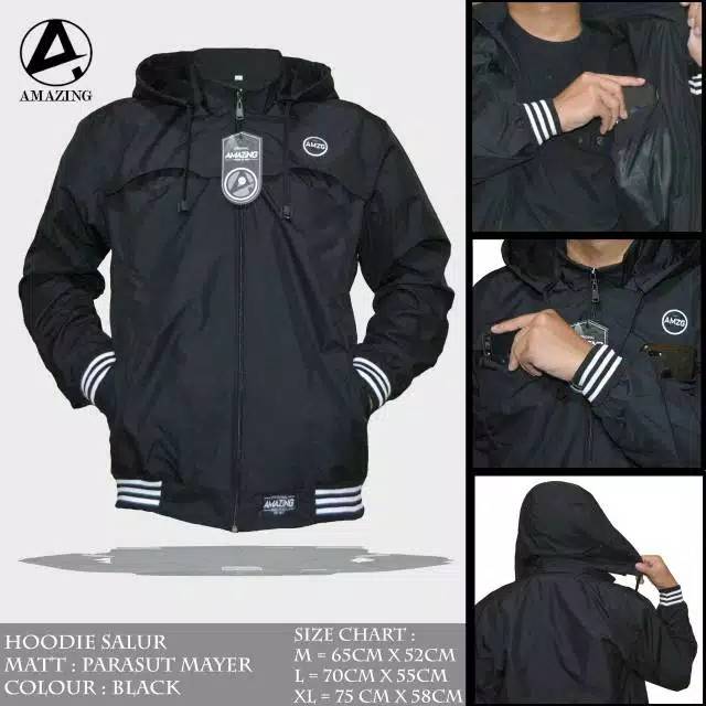 Jaket Amazing Hoodie Pria Wanita Waterproof, Jaket Gunung Jaket Motor dll