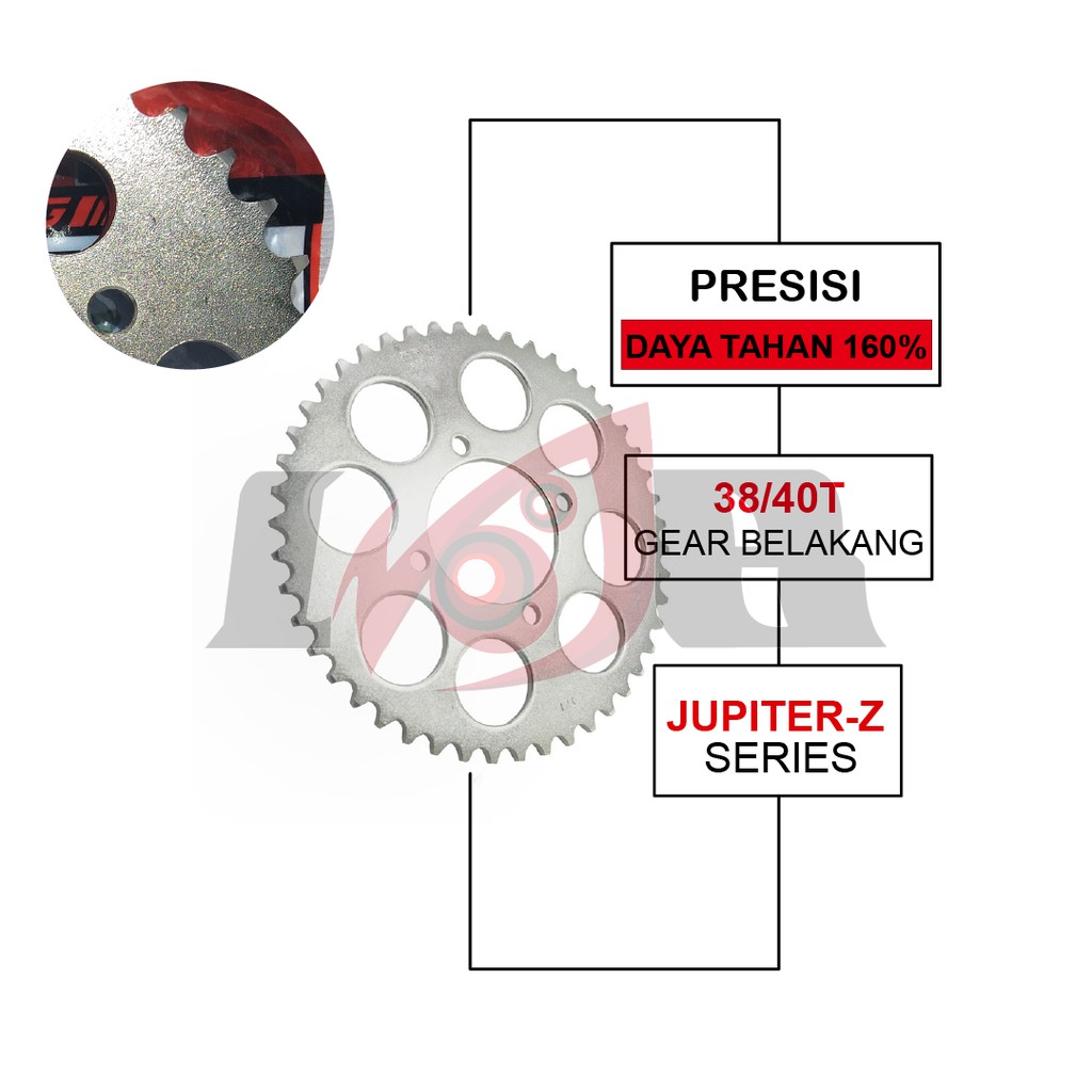 TDR Gear Belakang  Jupiter Z Vega Crypton Gir Rear Racing Part 428 40T