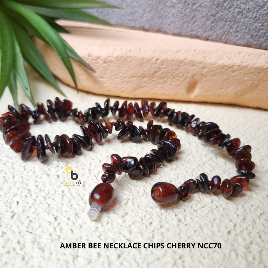 Kalung Amber Anak Glossy Cherry Chips NGCC70 By Amber Bee