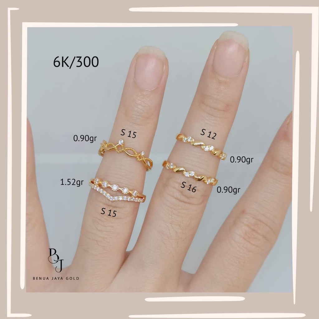 Cincin Emas Fashion 6K/300