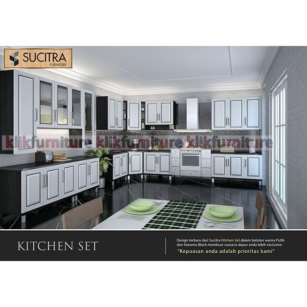\u2728BISA COD\u2728 KCA 5122 Sucitra Kitchen Set Atas 2 Pintu Kaca