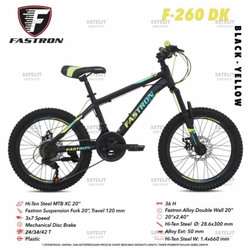 [EKA JAAYA SEPEDA] Sepeda Gunung MTB Mountain Bike Fastron F-260 DK Ukuran 20 Inch