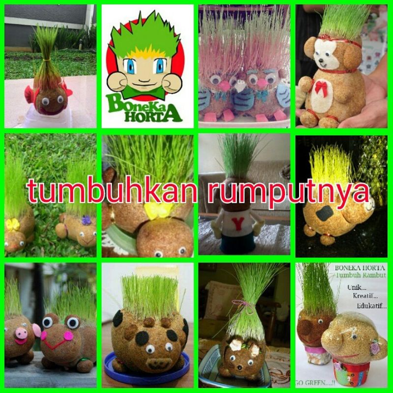 Boneka Rumput Horta Ukuran Mini | Souvenir Ultah Anak | Hampers Unik |