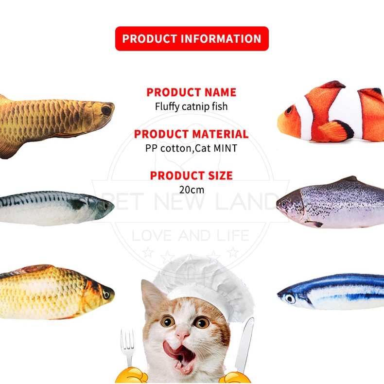 Mainan Kucing Boneka Ikan Catnip Catmint Fish Cat Toys Mainan Hewan