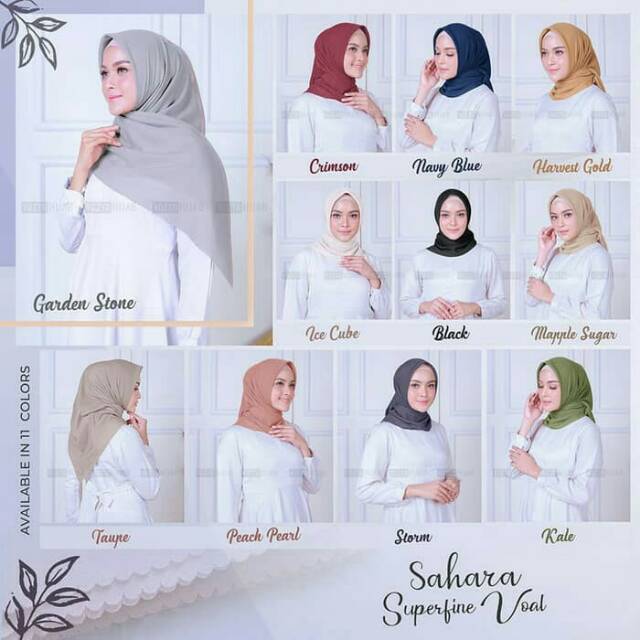Hijab Segi Empat Sahara Voal Superfine Cutting 115x115