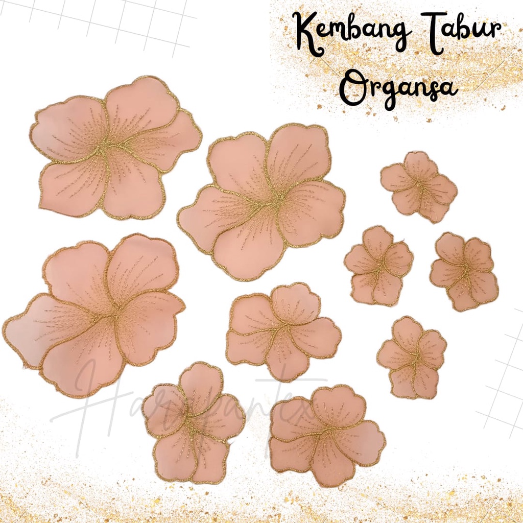 Kembang Tabur/Aplikasi Bunga/Hiasan Organsa