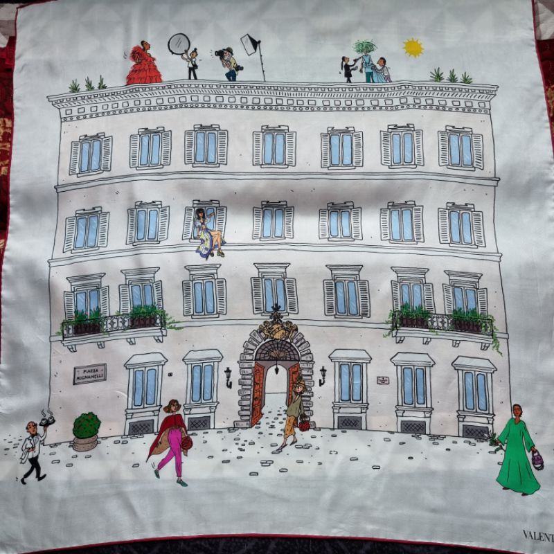  ORIGINAL 100%  preloved Valentino silk scarf