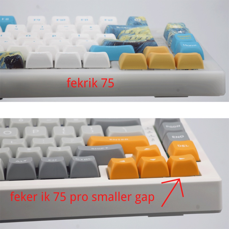 Feker ik75 pro Kit Keyboard Mekanik  3 Mode Dengan Lampu RGB Untuk Cherry Gateron Kailh